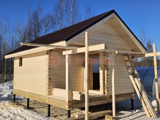 Февраль 2024 - баня из бруса №143