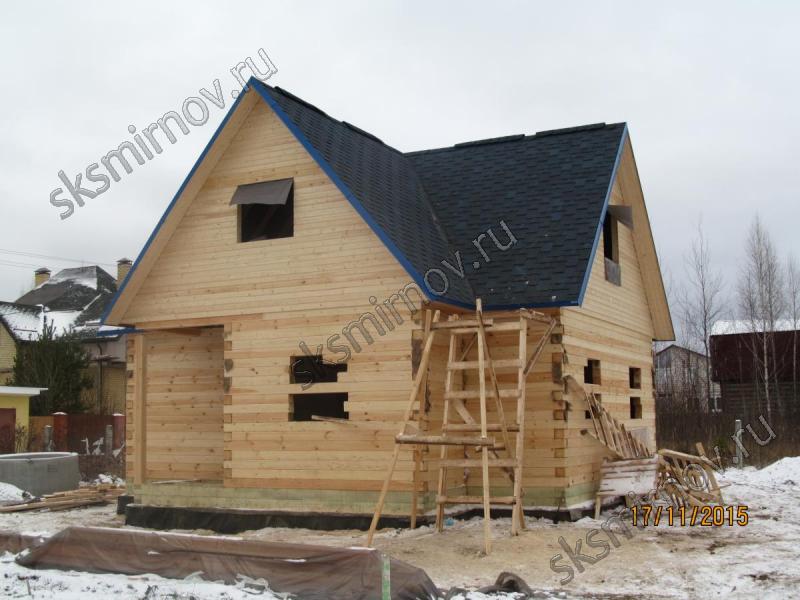 Дом под крышу без отделки